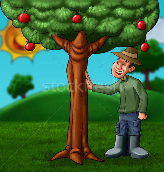 the farmer and the tree Stock photo © davisales