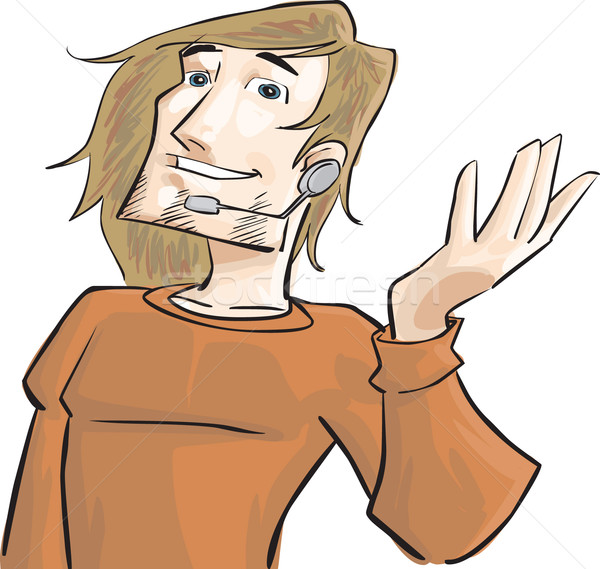 Tip mâini gratuit telefon vorbesc tehnologie Imagine de stoc © davisales