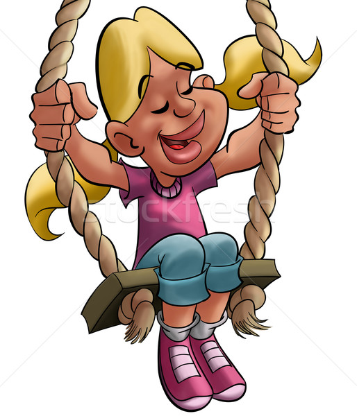 girl enjoying a balance Stock photo © davisales
