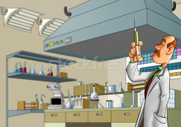 Medic laborator mare ac cameră mână Imagine de stoc © davisales