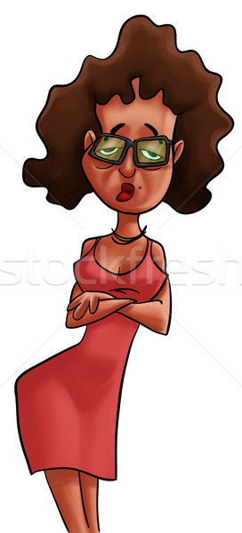 Obosit femeie desen animat ilustrare afara Imagine de stoc © davisales