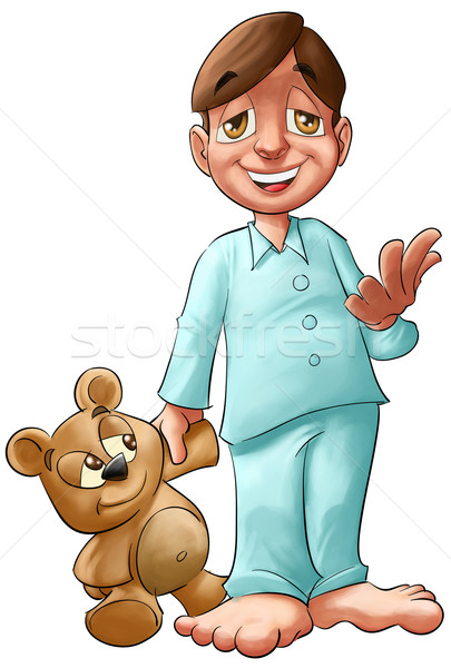 boy with teddy bear Stock photo © davisales