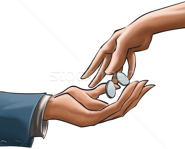 coins and hands Stock photo © davisales