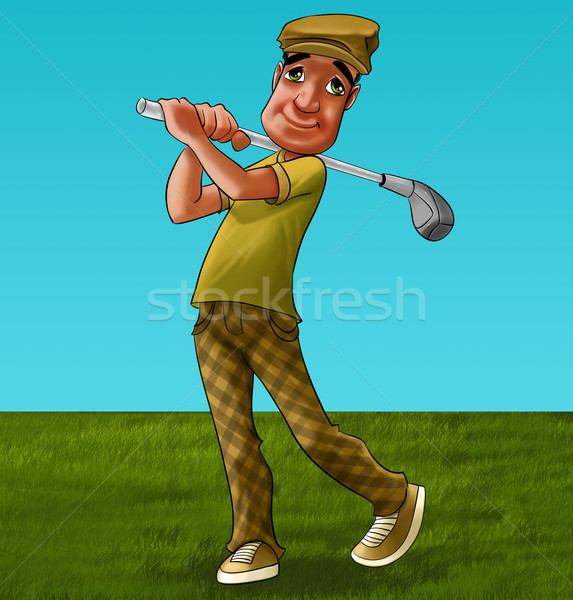 Jogador de golfe campo homem moda jardim verão Foto stock © davisales