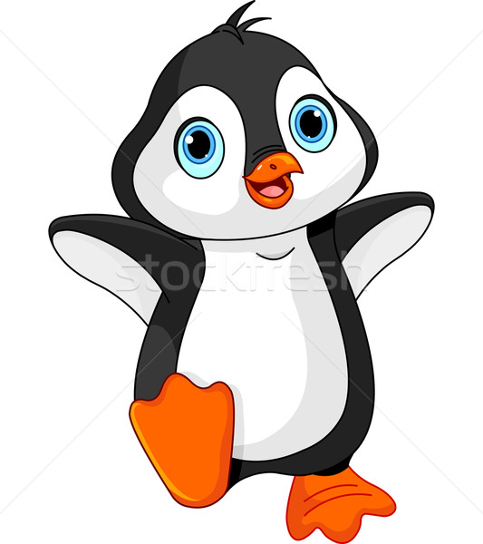 Desenho animado bebê pinguim ilustração dança pássaro Foto stock © Dazdraperma