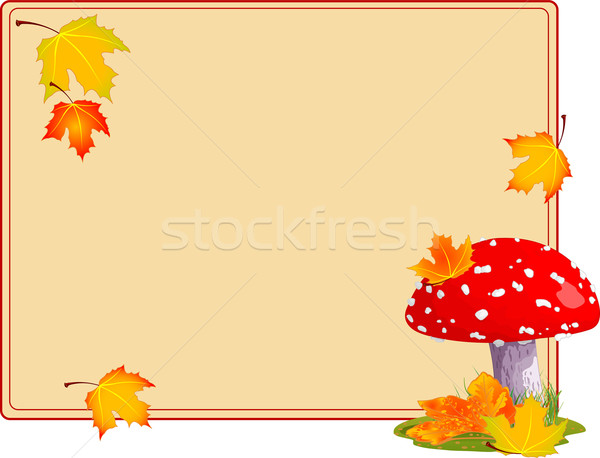 Fly agaric autumn background Stock photo © Dazdraperma