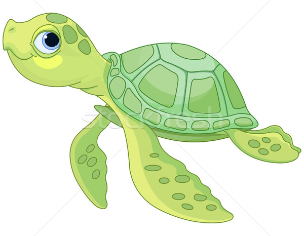 Morza żółwia ilustracja cute sztuki zwierząt Zdjęcia stock © Dazdraperma