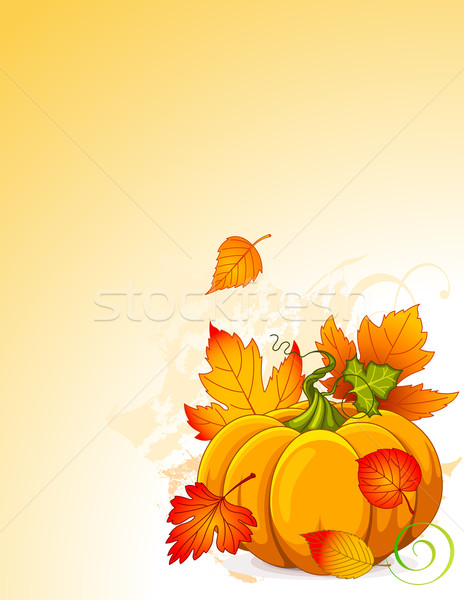 Сток-фото: осень · тыква · иллюстрация · листьев · аннотация · природы