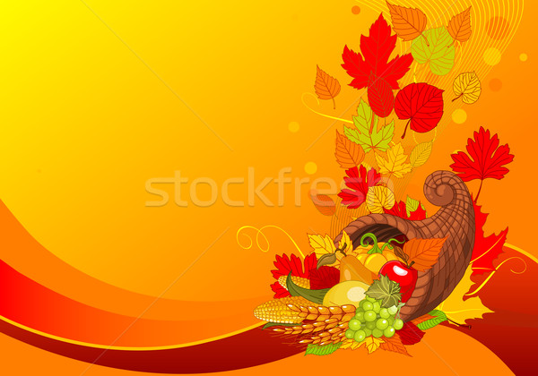 Horn of plenty background Stock photo © Dazdraperma