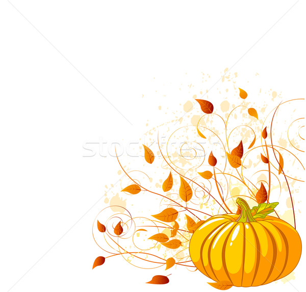 Stock fotó: ősz · sütőtök · levelek · absztrakt · terv · háttér