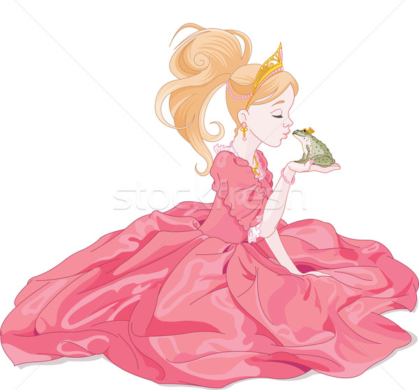 Stock photo: Princess Kissing Frog