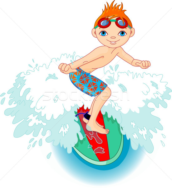 Surfer boy in Action Stock photo © Dazdraperma