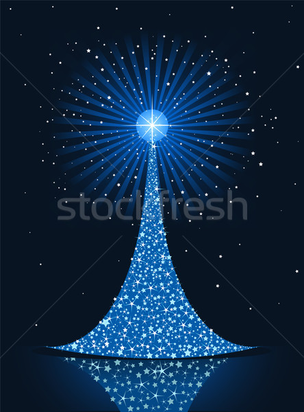 Stilisierten Weihnachtsbaum Kopie Raum glücklich Hintergrund Karte Stock foto © Dazdraperma