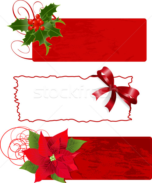 Stockfoto: Christmas · banners · frames · ingesteld · ontwerp · frame