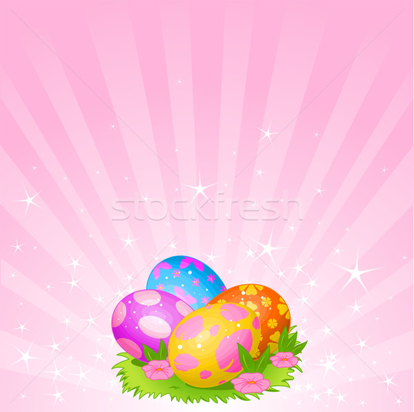 Stok fotoğraf: Güzel · paskalya · yumurtası · soyut · Paskalya · çayır · dizayn
