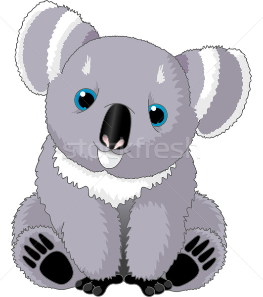 Cute Koala иллюстрация сидят несут Cartoon Сток-фото © Dazdraperma