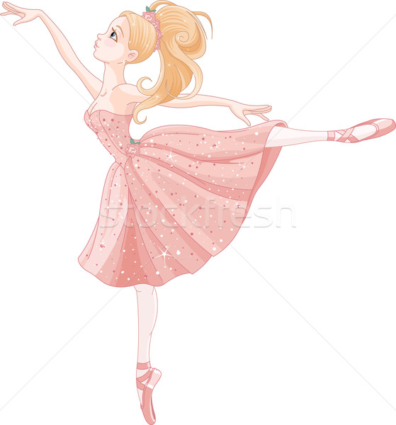 танцы балерины иллюстрация Cute девушки ангела Сток-фото © Dazdraperma
