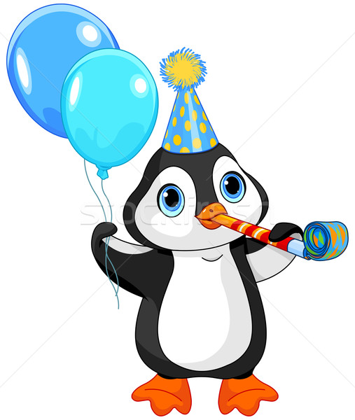 Penguin Birthday Stock photo © Dazdraperma