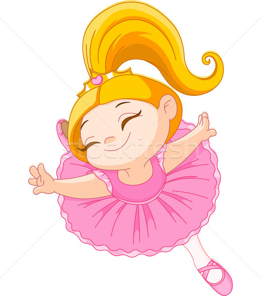 Kicsi ballerina boldog balett ugrás tánc Stock fotó © Dazdraperma