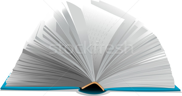 открытой книгой белый бумаги книга школы образование Сток-фото © Dazdraperma
