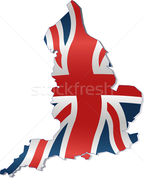 UK Map with British Flag Stock photo © Dazdraperma