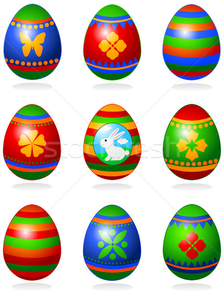 Set of Easter Eggs  Stock photo © Dazdraperma