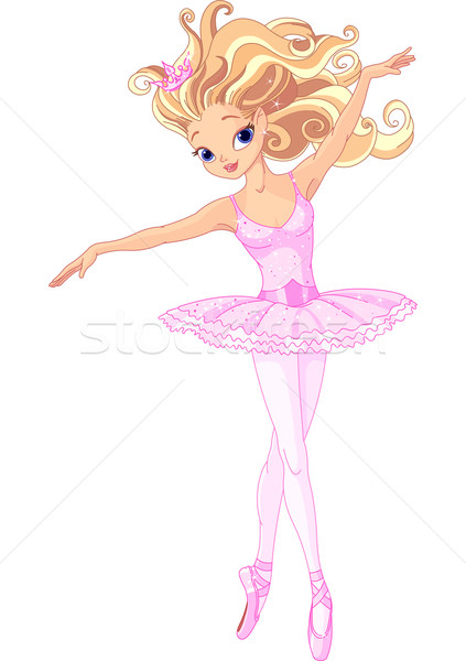 Gyönyörű ballerina illusztráció tánc balett táncos Stock fotó © Dazdraperma