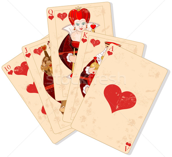 Hearts royal flush Stock photo © Dazdraperma