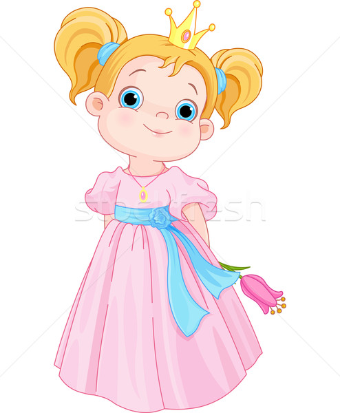Cute wenig Prinzessin Blume Illustration Zeichnung Stock foto © Dazdraperma
