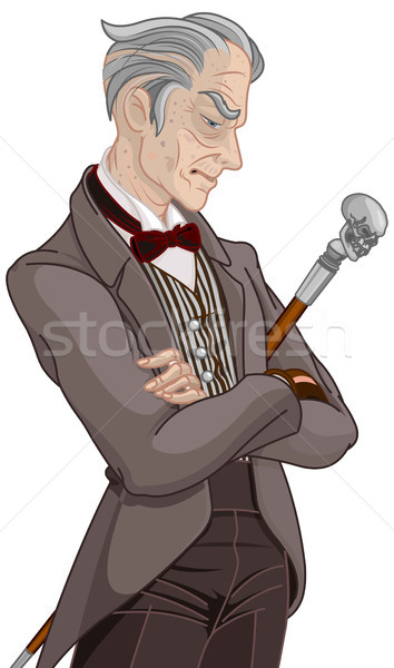 Era dżentelmen ilustracja młodych człowiek sztuki Zdjęcia stock © Dazdraperma