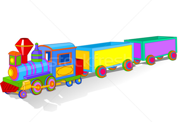 Colorful toy train Stock photo © Dazdraperma