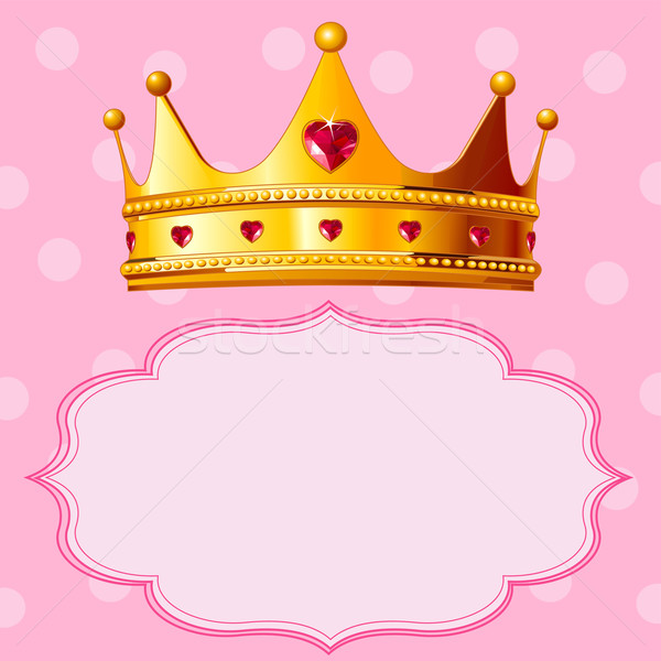 Prinţesă coroană roz frumos fată Imagine de stoc © Dazdraperma
