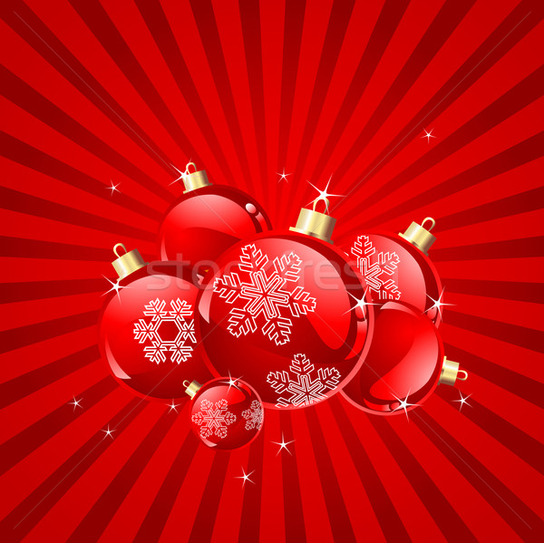 Christmas ontwerp abstract partij bal kaart Stockfoto © Dazdraperma