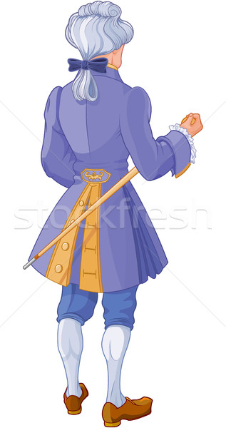 Gentleman mooie Blauw pak illustratie mode Stockfoto © Dazdraperma