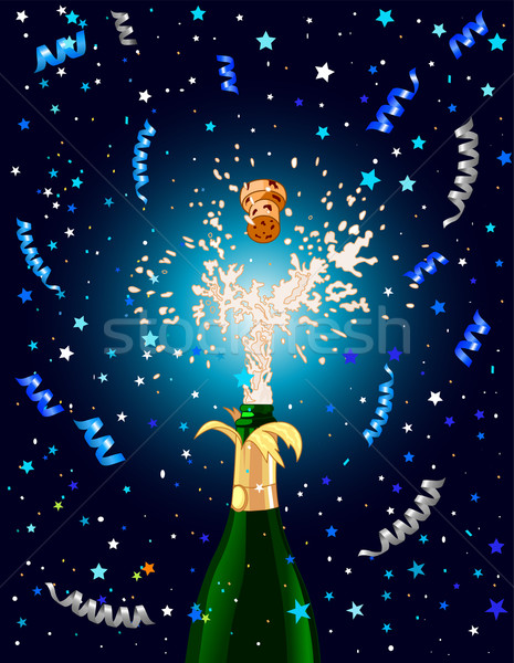 Celebrare şampanie cel mai bun anul nou Imagine de stoc © Dazdraperma