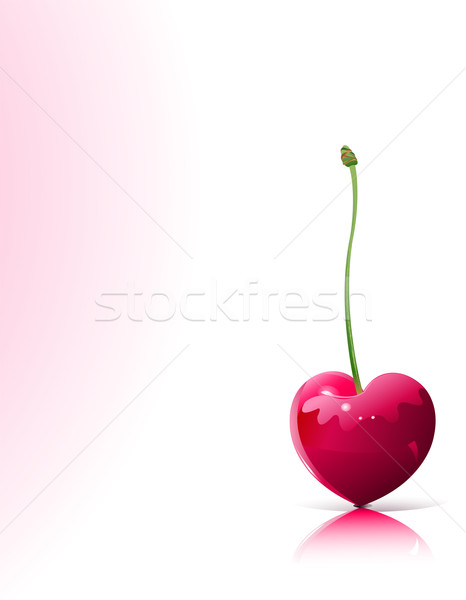 ストックフォト: 桜 · 赤 · 孤立した · 白 · 愛