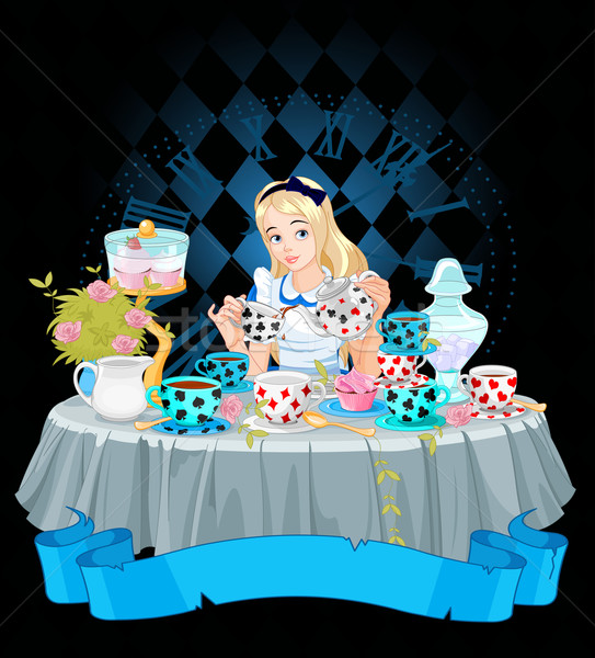 Alice Takes Tea Cup Stock photo © Dazdraperma