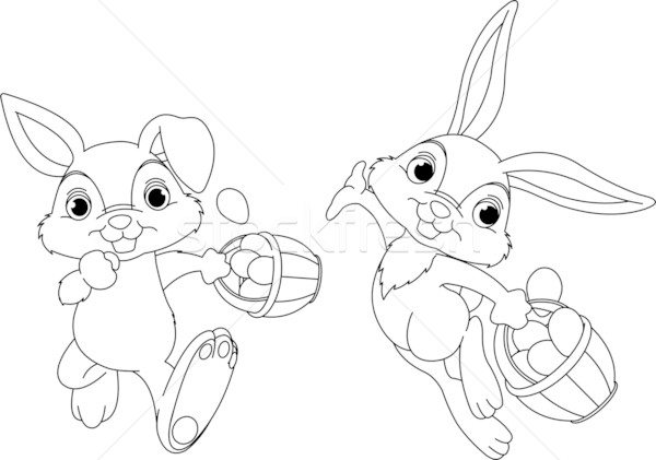 Download 兔子 · 藏 · 雞蛋 · 可愛 · 復活節兔子 - 插圖 © Anna Velichkovsky ...