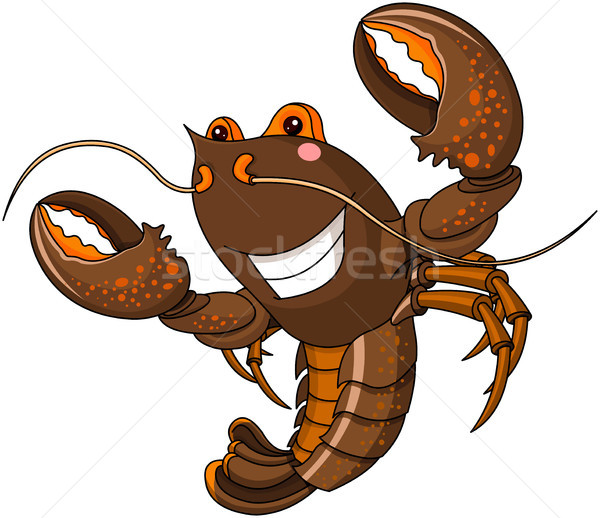龍蝦 插圖 可愛 海 生活 滑稽 商業照片 © Dazdraperma