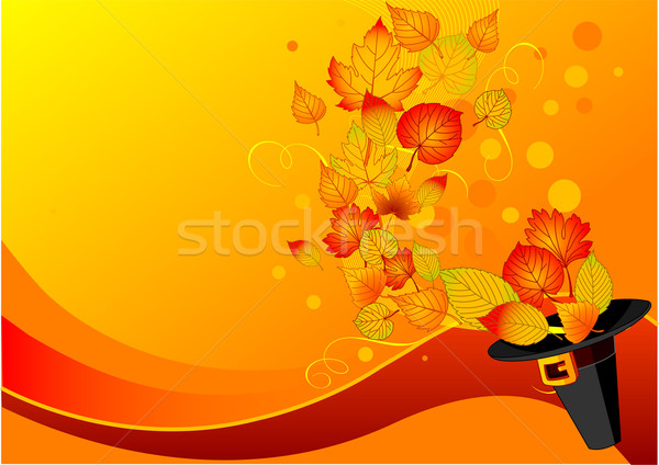 őszi levelek zarándok légy ki Stock fotó © Dazdraperma