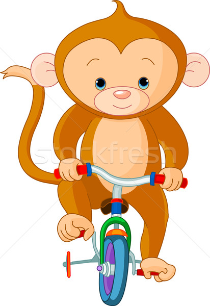 Monkey  on Bicycle Stock photo © Dazdraperma