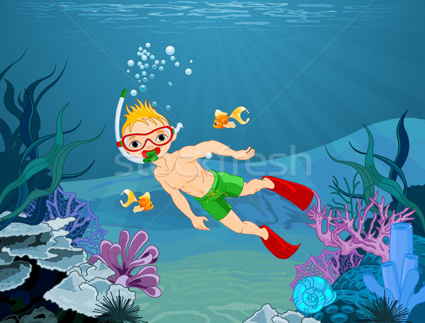 Diver Boy Stock photo © Dazdraperma
