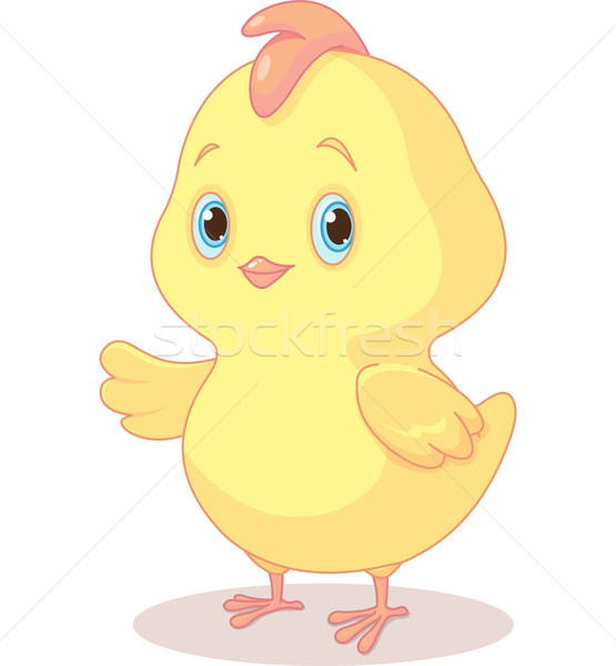 Wielkanoc chick ilustracja cute ptaków gospodarstwa Zdjęcia stock © Dazdraperma