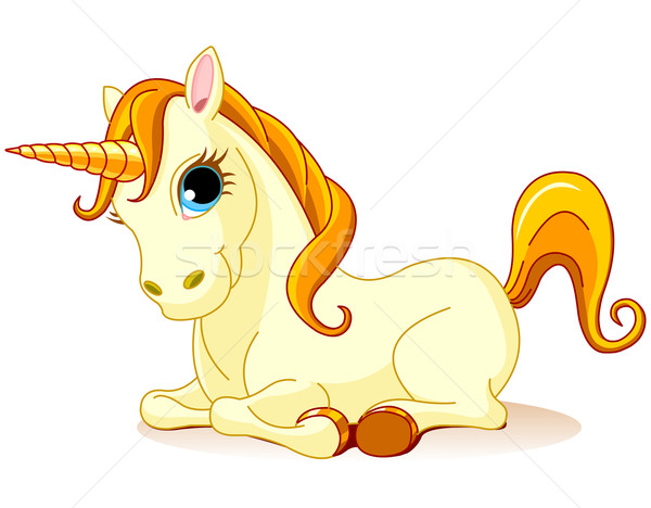 Dourado ilustração cavalo cartão desenho quadro Foto stock © Dazdraperma