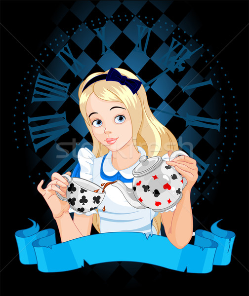 Alice takes tea cup Stock photo © Dazdraperma