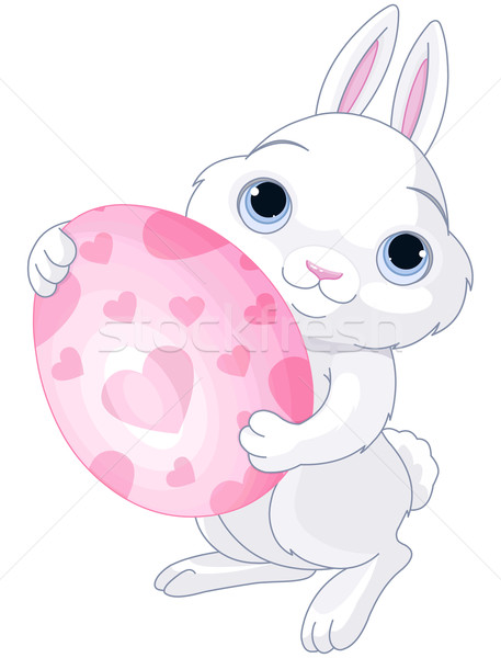Easter Bunny cute gekleurd ei voorjaar natuur Stockfoto © Dazdraperma