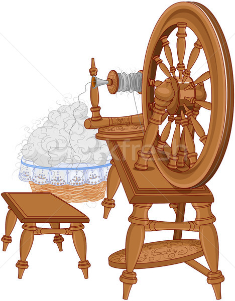 Shepherd Spinning Wheel and Chair  Stock photo © Dazdraperma