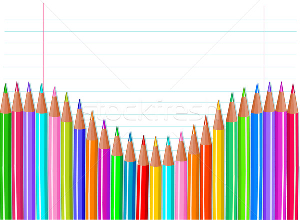 Terug naar school kleur potloden kantoor kinderen verf Stockfoto © Dazdraperma