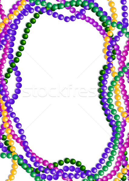 Mardi Gras Beads Background Stock photo © Dazdraperma
