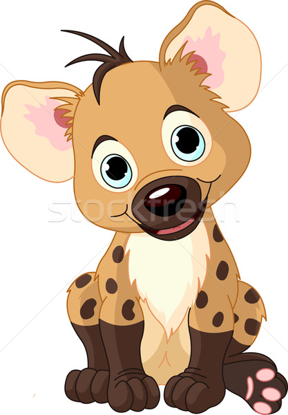 Bebé nino hiena ilustración adorable arte Foto stock © Dazdraperma